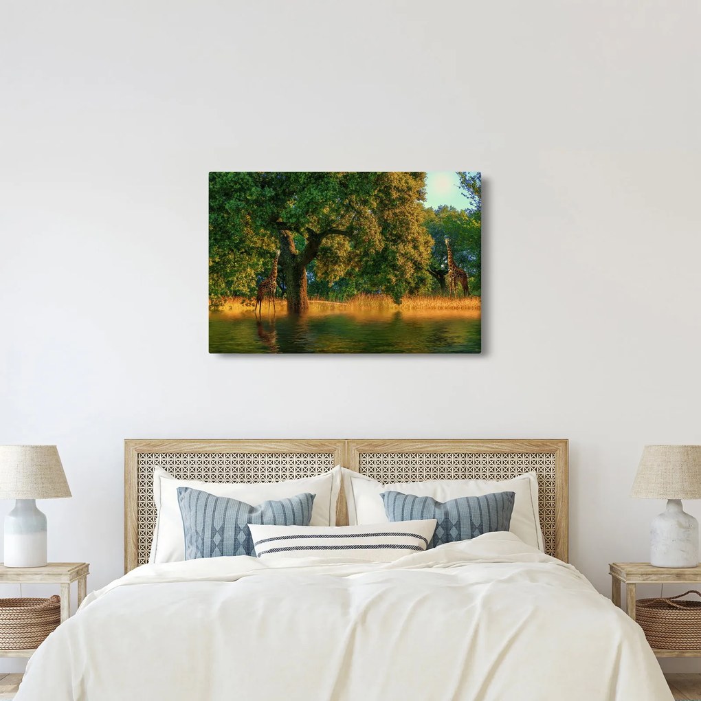 Obraz žirafy v prírode (90x60 cm)