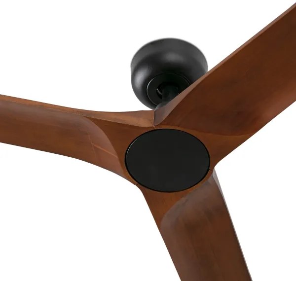 FARO 33806WT - Stropný ventilátor HEYWOOD S drevo/čierny pr. 90 cm WT + DO