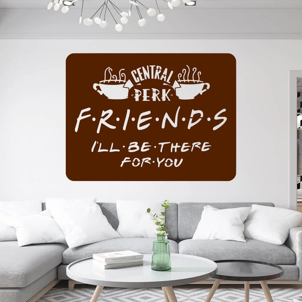 Veselá Stena Samolepka Priatelia Friends Farba: zelená, Veľkosť: 40 x 30 cm