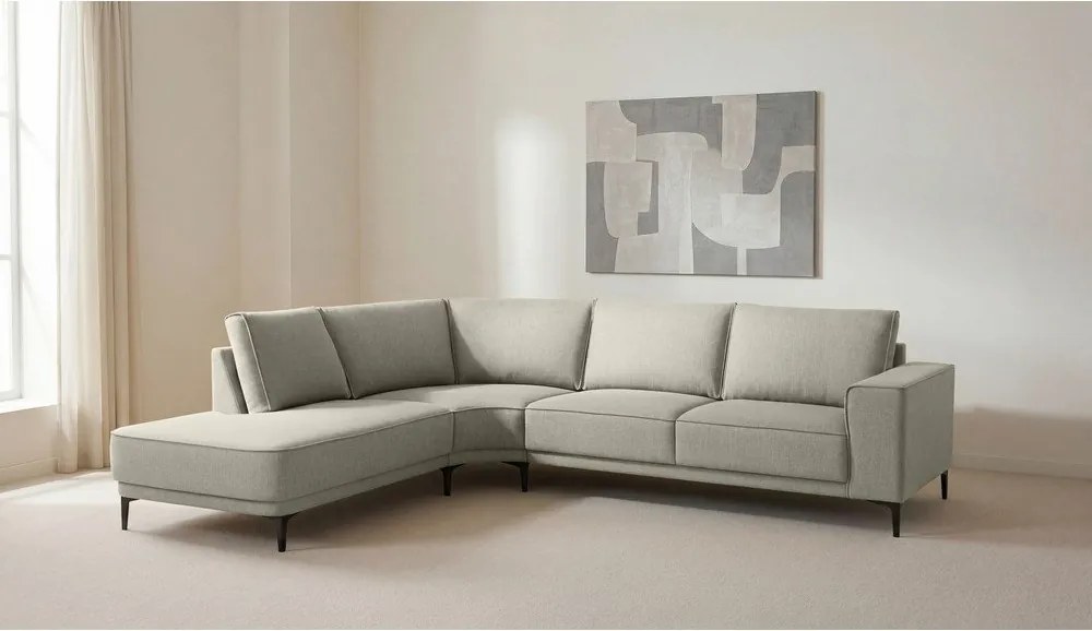 Svetlosivá rohová pohovka (ľavý roh) Copenhagen – Scandic