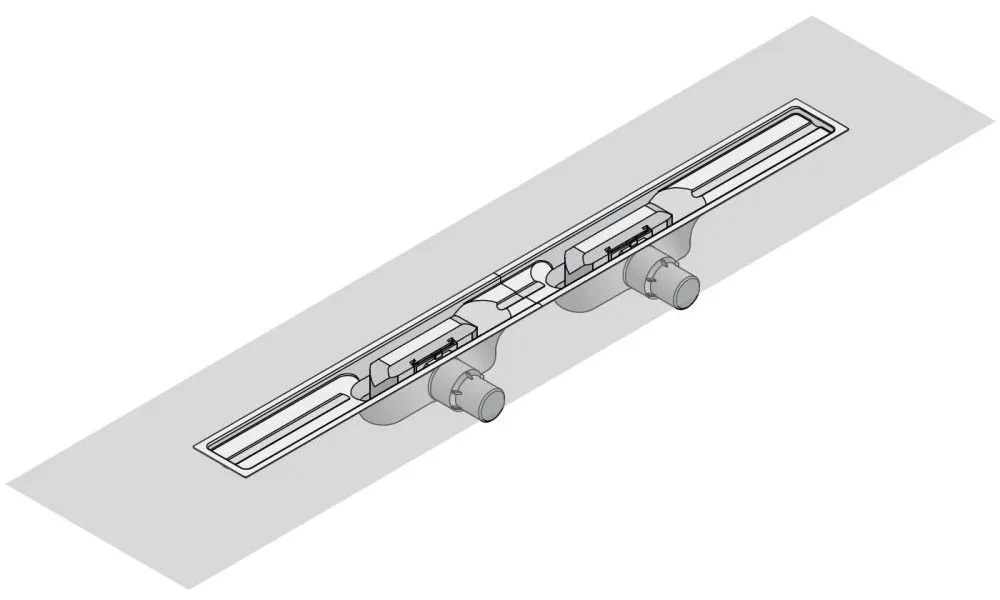 I-DRAIN Linear 54 sprchový žľab z nerezovej ocele s hydroizoláciou, dvojsifónový, dĺžka 900 mm, ID4M09002X1