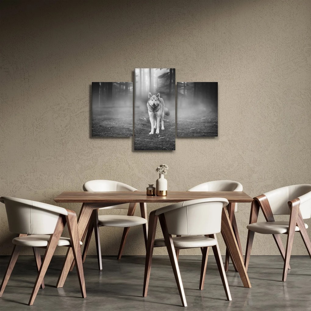 Obraz - Strážca lesa, čiernobiely (90x60 cm)