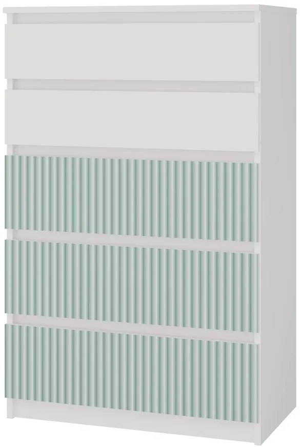 Detská komoda MALWA M5 ARTESO bielo-zelená