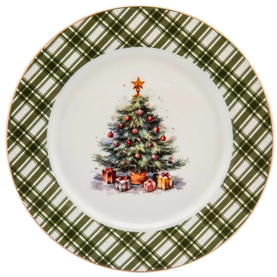 Altom Porcelánový dezertný tanier Christmas Tree 20 cm