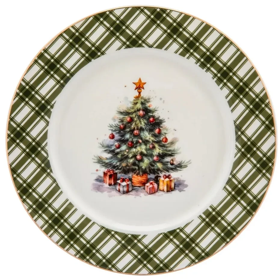 Altom Porcelánový dezertný tanier Christmas Tree 20 cm