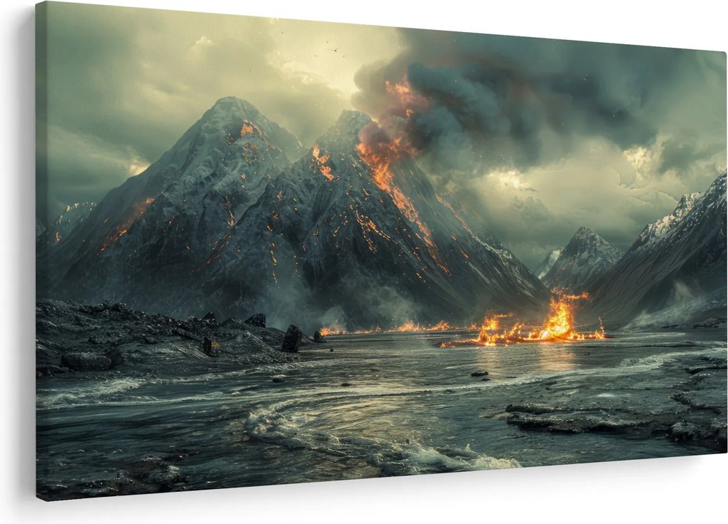 Obraz - Erupcia sopky (90x60 cm)