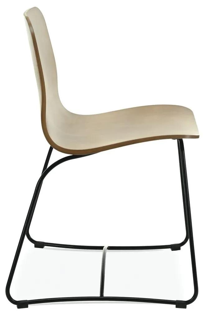 FAMEG Hips - AM-1802 - jedálenská stolička Farba dreva: buk premium, Čalúnenie: koža L2