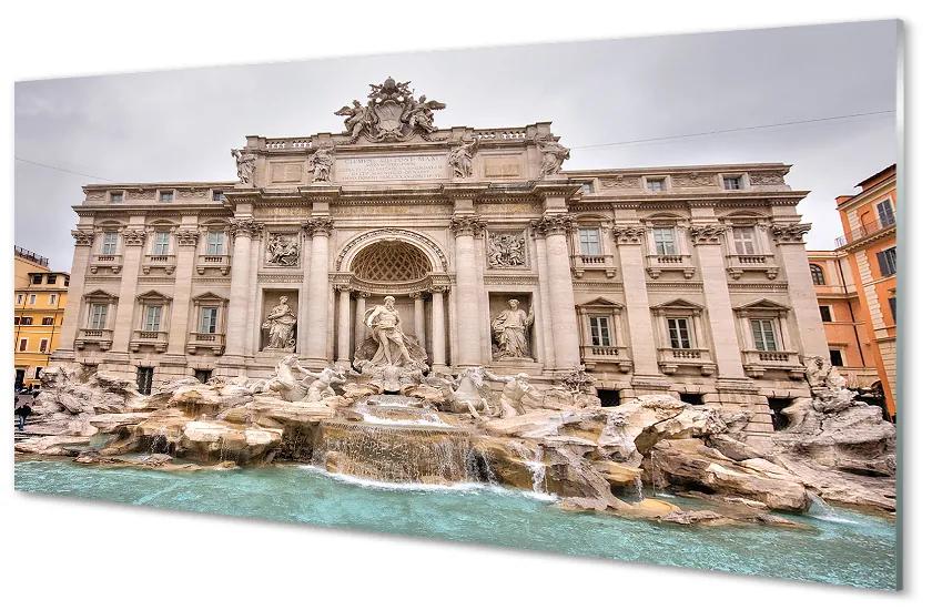 Obraz na akrylátovom skle Rím fontána bazilika 100x50 cm
