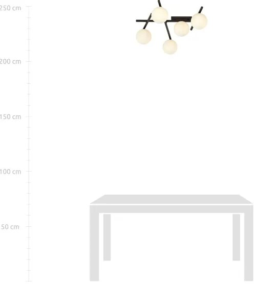 Stropné svietidlo SMART 5xE14/10W/230V čierna/biela