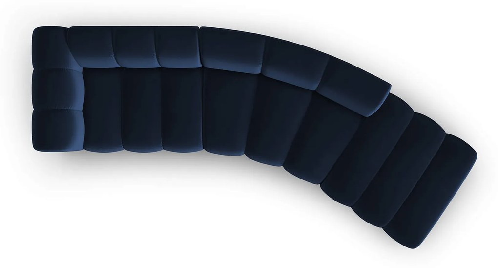 Päťmiestna pohovka pauline pravá 335 cm velvet modrá MUZZA
