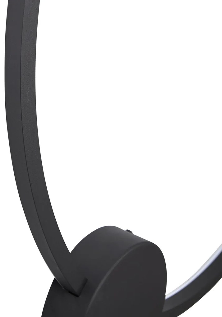 Dizajnové nástenné svietidlo čierne 67 cm vrátane LED 3-krokového stmievania - Anello