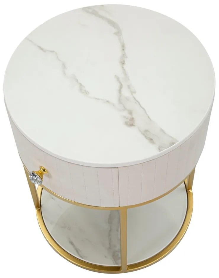 Béžový nočný stolík Montpellier - Mauro Ferretti