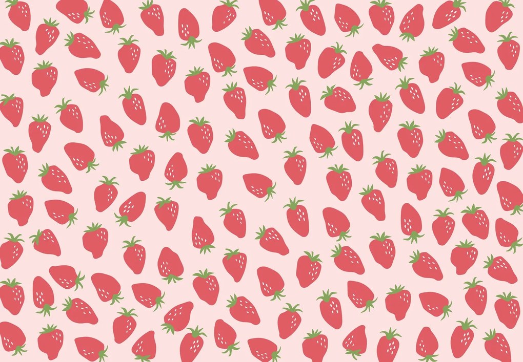 Fototapeta – Ružové jahody (147x102 cm)
