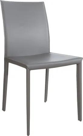 Kožená stolička Milano, šedá