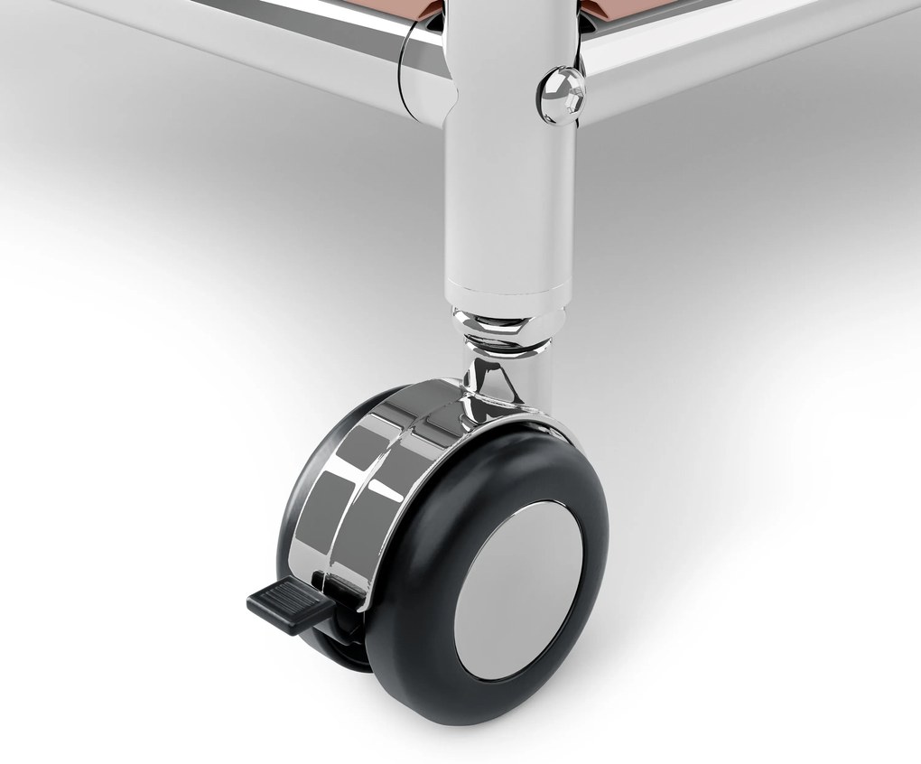 Kovový odkladací stolík »CN3« s 1 výklopným priečinkom, staroružový