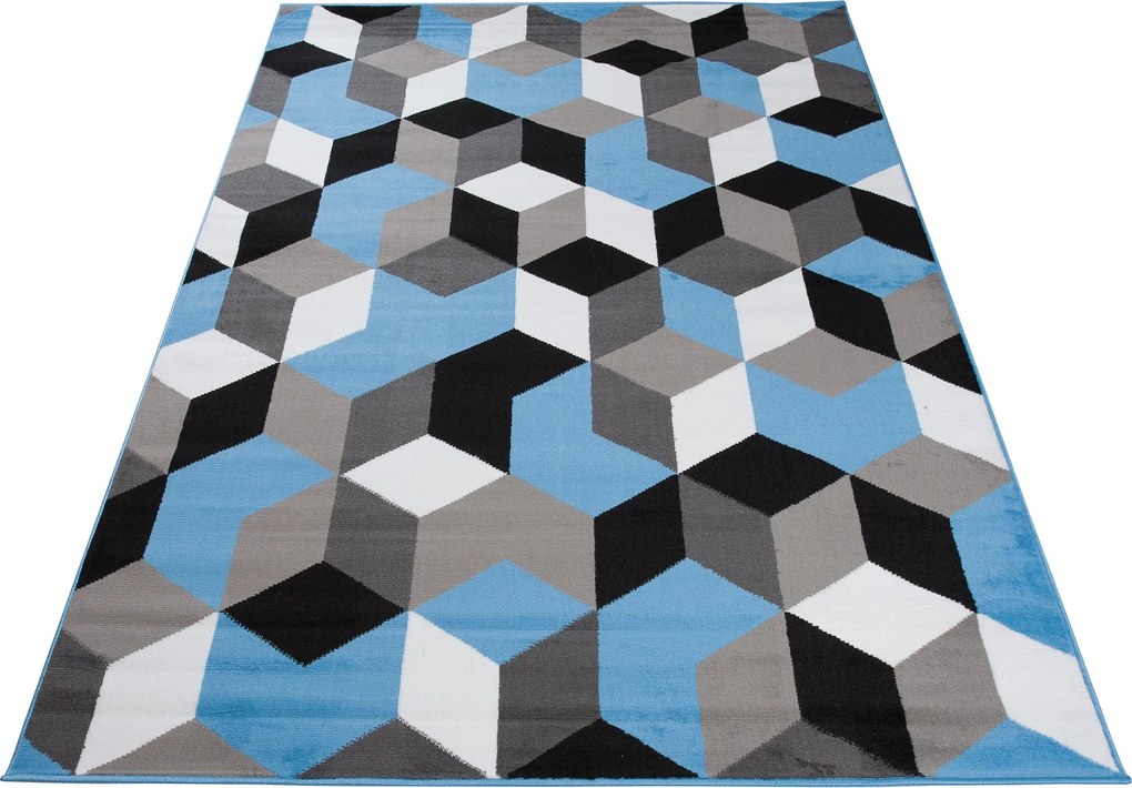 TA Koberec Q545A BLUE MAYA PP EYM Sivý Obdĺžnikový Rozmer: 250x350 cm