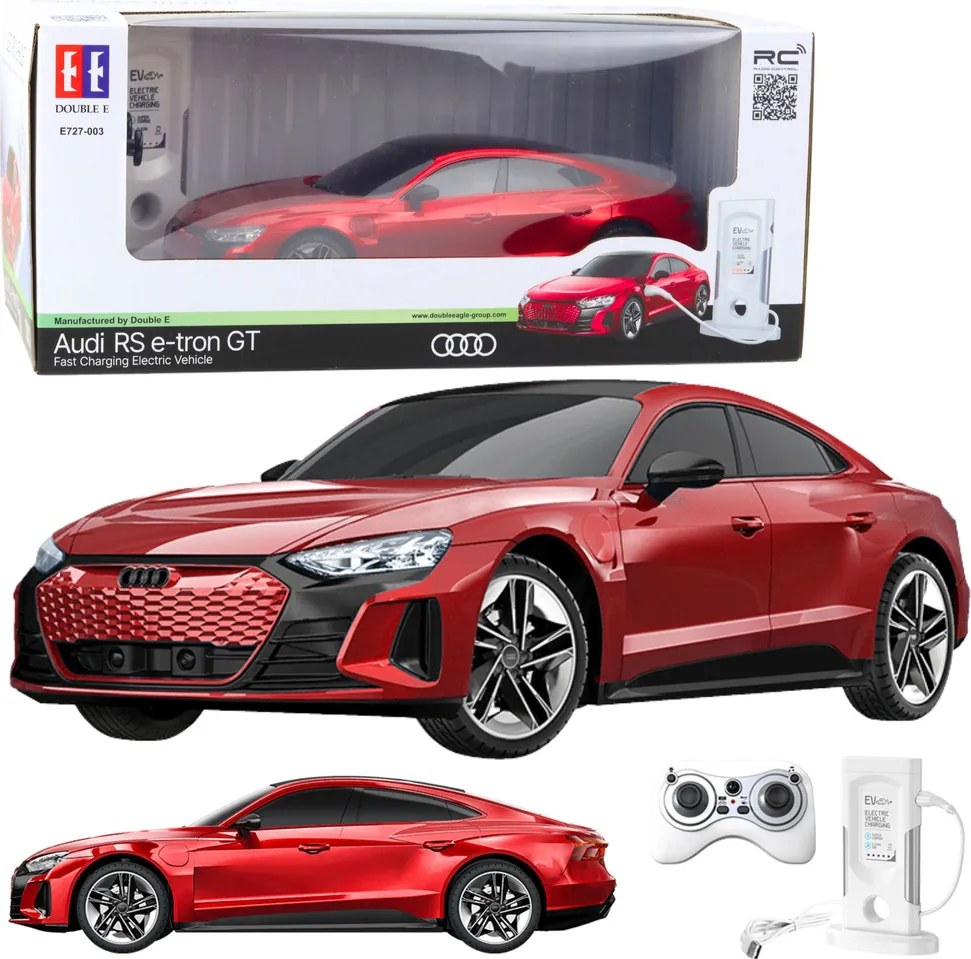 Double E Audi RS E-tron GT RC auto na diaľkové ovládanie červené 1:14