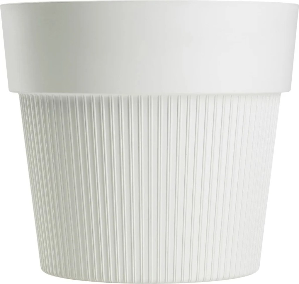 PLASTOVÝ KVETINÁČ SILVA LINE 16X14 CM KRÉMOVÁ