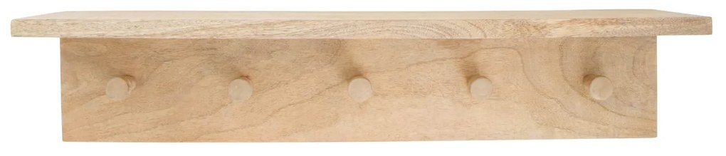House Doctor Drevený vešiak s poličkou Mango Natural