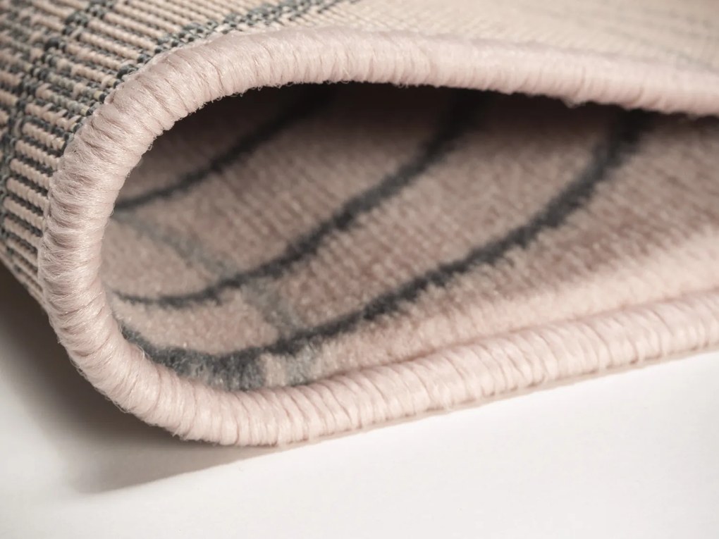 Alfa Carpets, Kusový koberec Circles powder pink, 190x280, ružová, chodba / predsieň