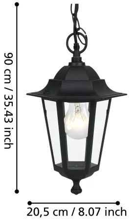 EGLO 22471 - Vonkajšia lampa LATERNA 4 1xE27/60W