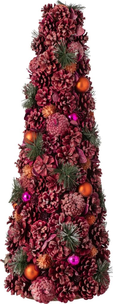 Ružový vianočný stromček so šiškami Pinecone – 26*26*70 cm