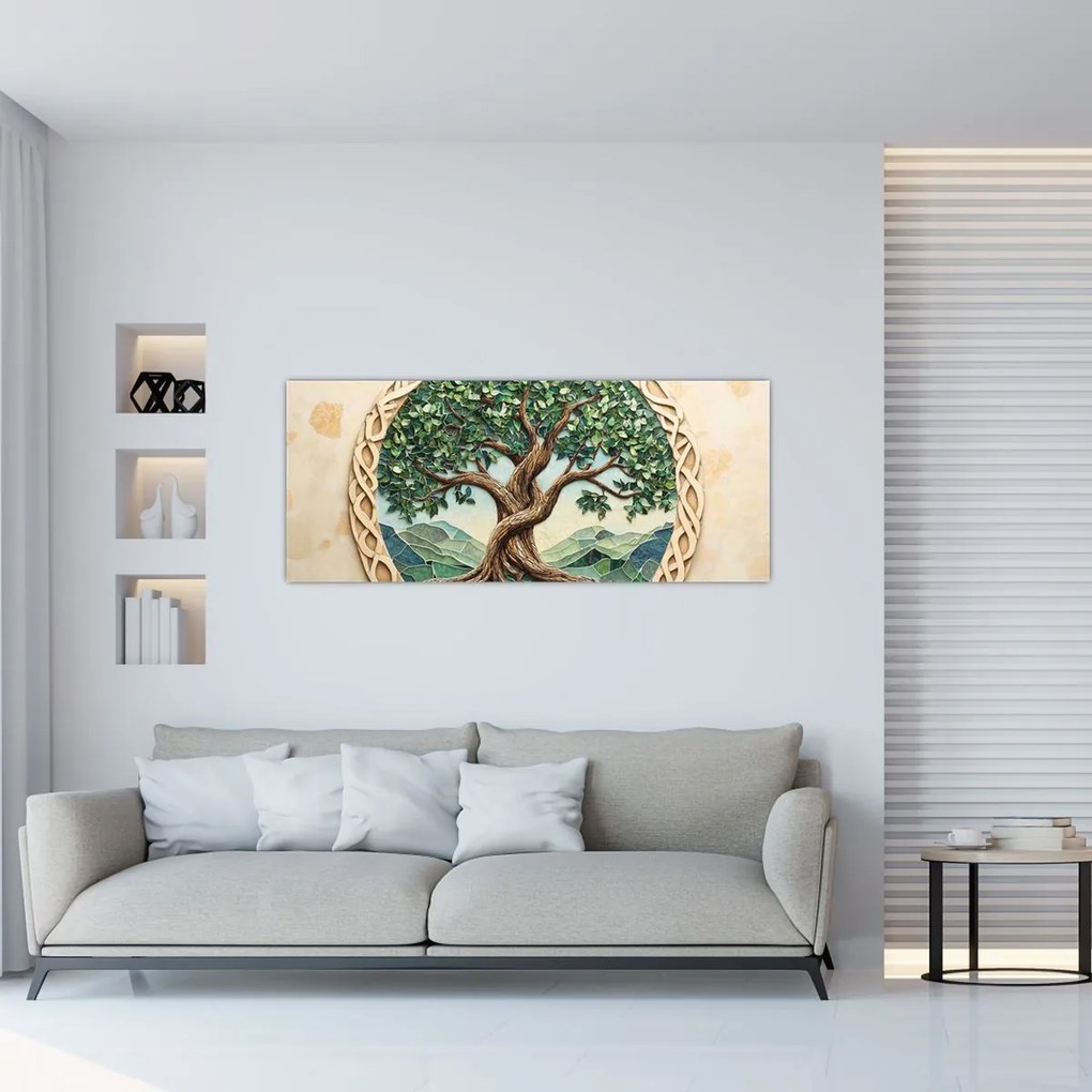 Obraz – Prepletený strom života (120x50 cm)