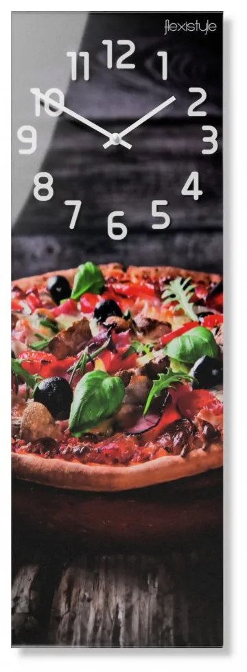 Dizajnové kuchynské hodiny s motívom pizze