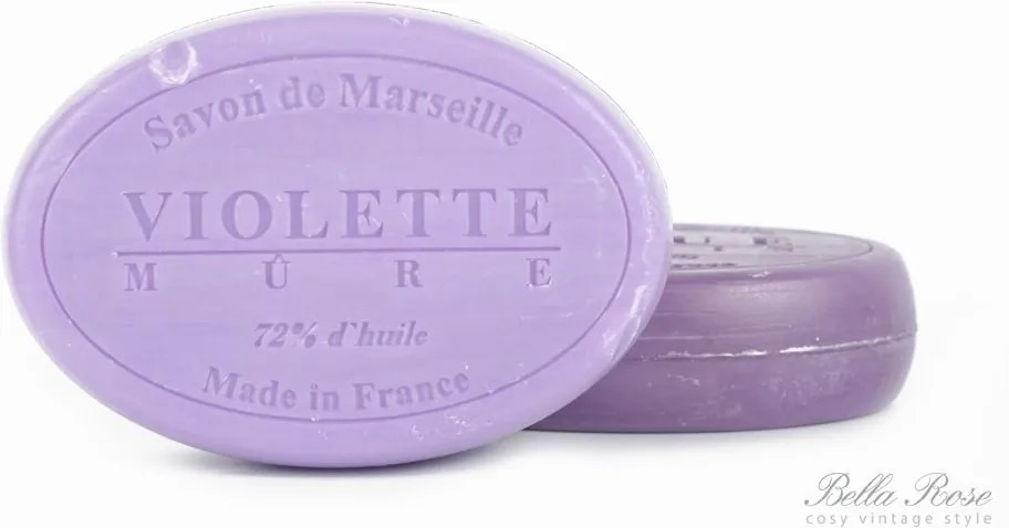 LE CHATELARD Marseillské mydlo 100 g ovál - fialka a ostružina