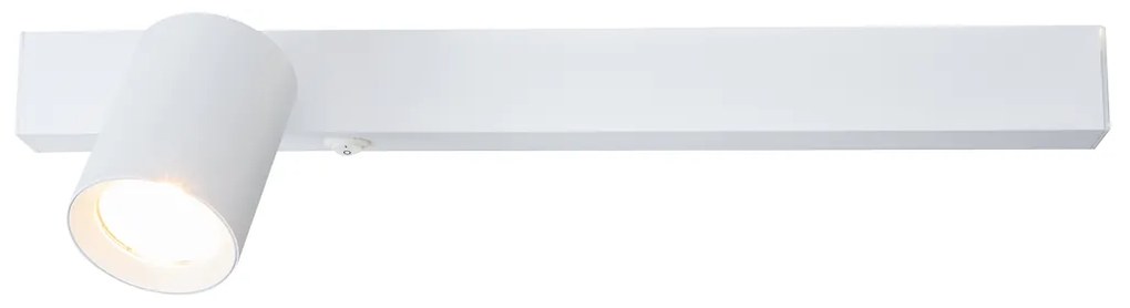 Nástenné svietidlo Magnet Left, 1x biele kovové tienidlo + 1x LED 5W, w