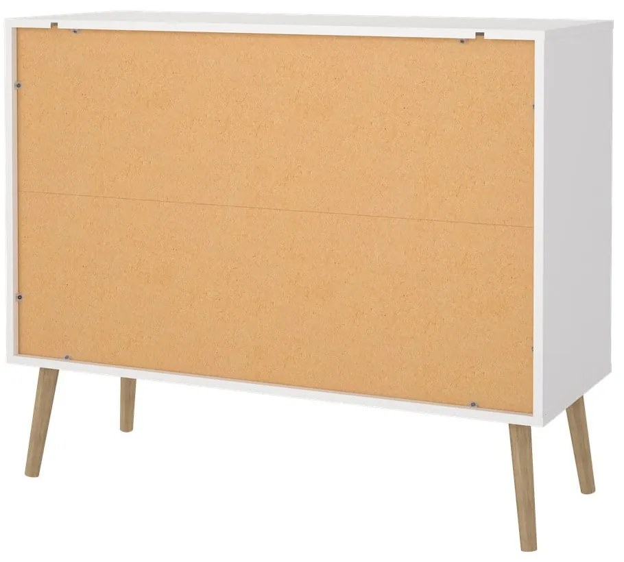 Biela nízka komoda 99x82 cm Bodo – Tvilum