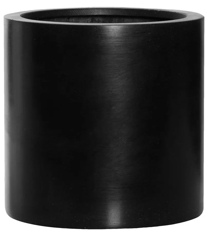 Kvetináč Fiberstone glossy black PUK čierny lesklý (velký) 25x25 cm