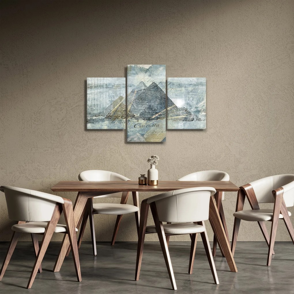 Obraz - Pyramídy v modrom filtri (90x60 cm)