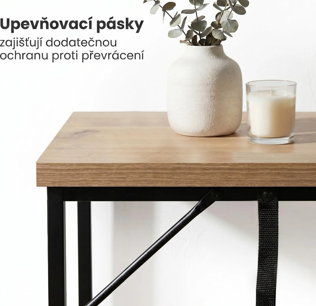 Konzolový stolek Origo 90 cm černý/dub Craft