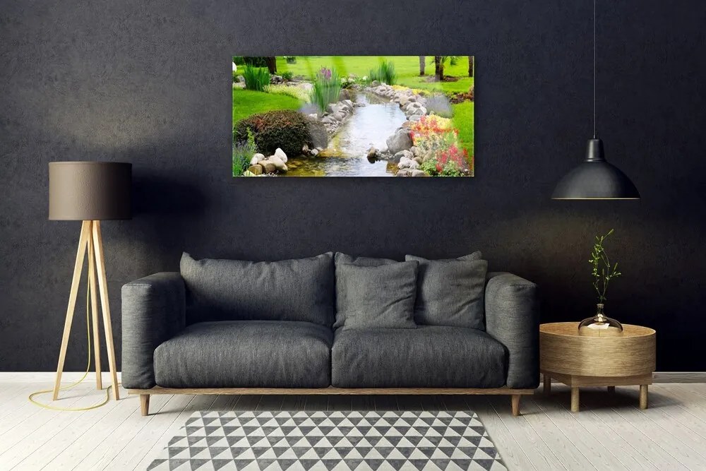 Obraz plexi Záhrada jazero príroda 100x50 cm