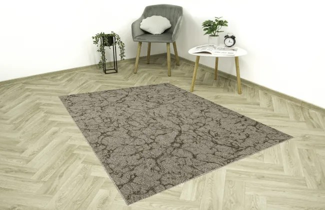 Metrážny koberec Marble 90 mramor, hnedý / béžový