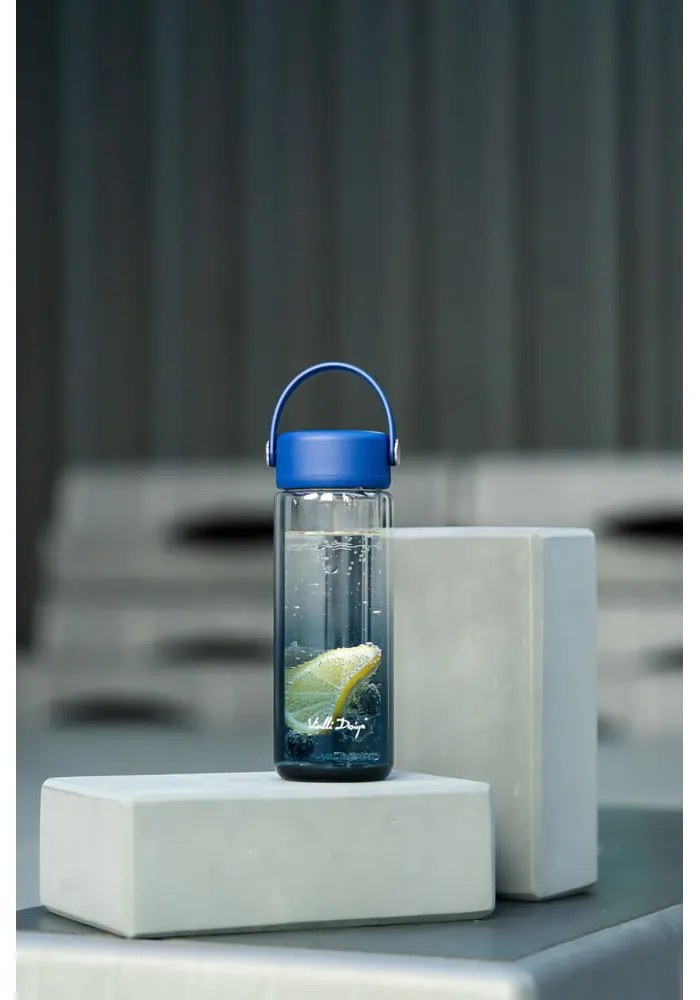 Modrá sklenená fľaša 350 ml Fuori – Vialli Design