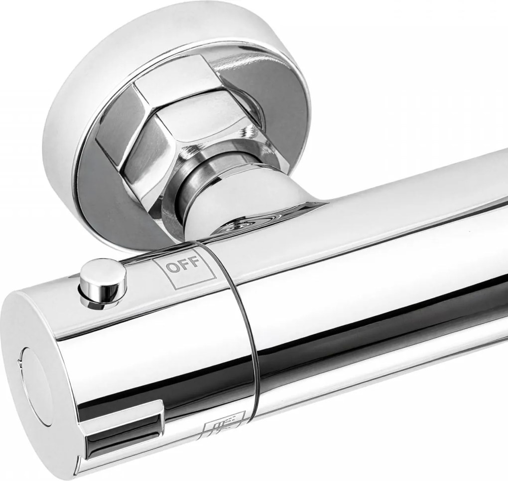 Erga Dubaj, sprchový set s termostatickou batériou a hlavovou sprchou 30 cm, chrómová, ERG-YKA-BP.DUBAJ-THERM-30-CHR