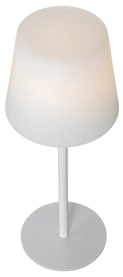 Sada 2 nabíjateľných stolných lamp bielych 40 cm IP54 - Jude