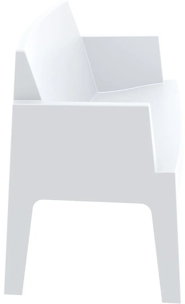 BOX SOFA záhradná lavica s podrúčkami silver grey