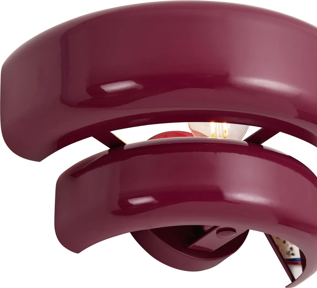 Retro nástenná lampa slivková - Ophelia