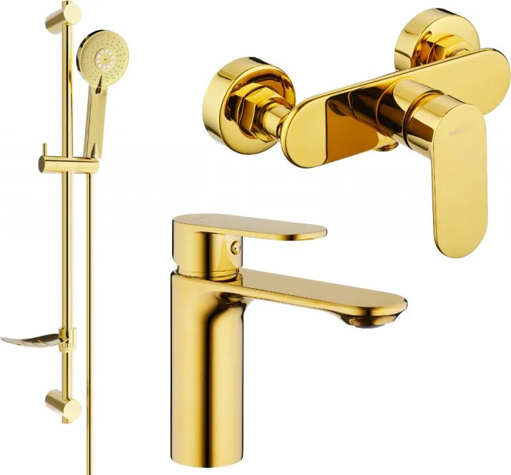 Mexen Milo DF40 sprchová sada, zlatá - 71304DF40-50
