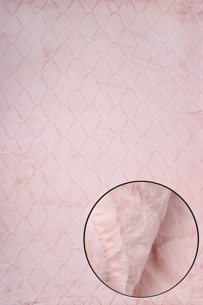 Koberec Rabbit 3D 04 BABY PINK rozmery koberec: 160x220 cm