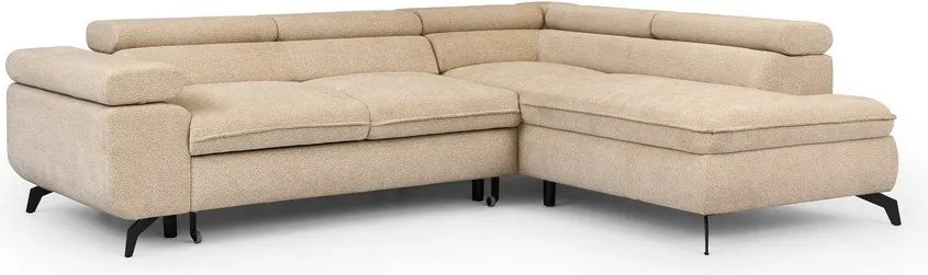 Béžová ženilková rohová pohovka (pravý roh/do L) Marbeya – Ropez