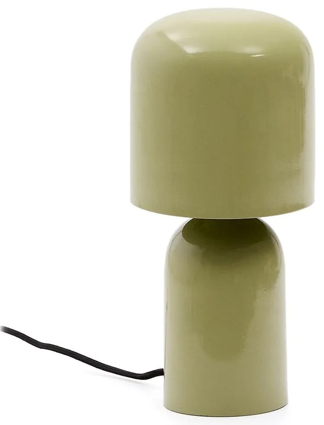 Zelená stolová lampa s kovovým tienidlom (výška 28 cm) Monze – Kave Home