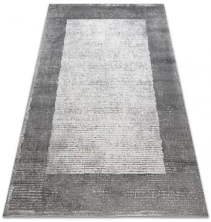 Moderný koberec NOBLE 9730 65 vzor rámu vintage - Štrukturálny, dve vrstvy rúna, krémová sivá Veľkosť: 200x290 cm