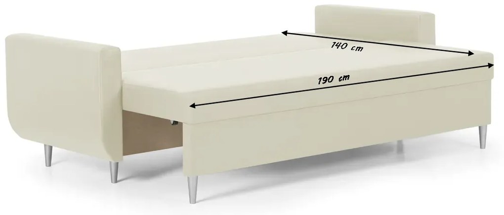 Trojmiestna pohovka s funkciou spania ROT Béžová