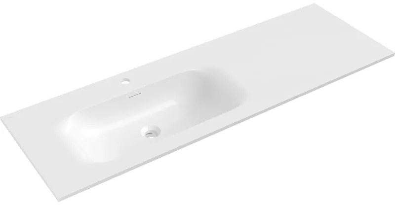 Mexen Vela, umývadlo na zapustenie 141 x 46,5 cm, ľavé, biela lesklá, 25231400L