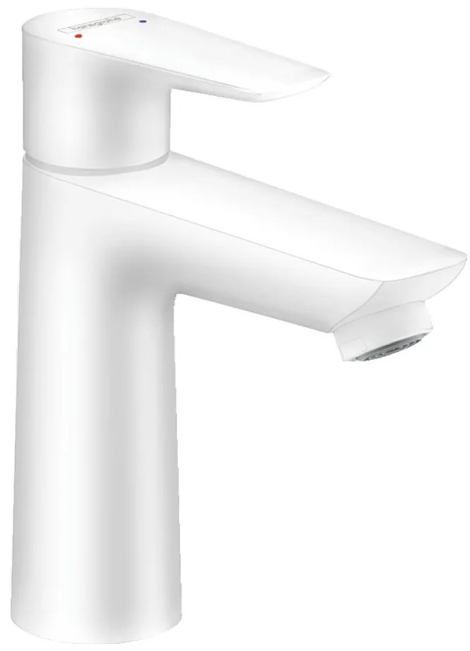 Hansgrohe Talis E, umývadlová batéria 110 s odtokovou súpravou s ťahadlom, biela matná, HAN-71710700
