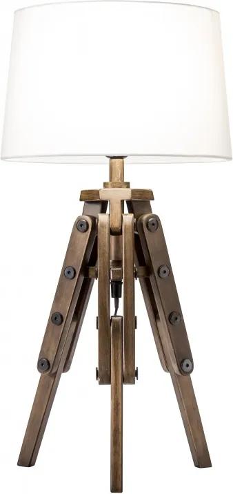 Stolná lampa Tripod 59 cm borovica biela